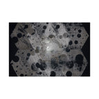 Abstract Hexagon Dots Matte Poster — Monochrome Industrial Wall Art