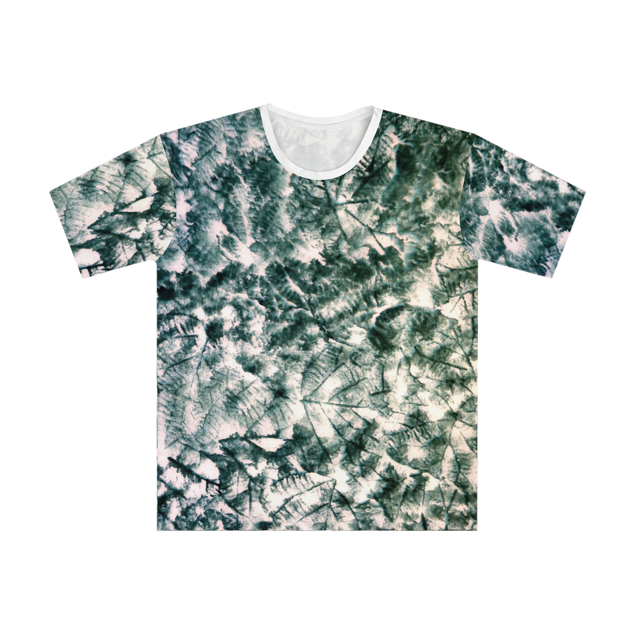 Forest Fern All-Over Print T-Shirt — Green Leaf Pattern, Nature-Inspired Casual Tee