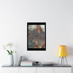 Abstract Rust & Stone Matte Poster — Industrial Geode Wall Art