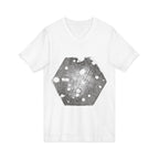 Hex Moon Graphic Tee Design Hex05 — Distressed Space Cheese Vintage Astronomy V-Neck T-Shirt