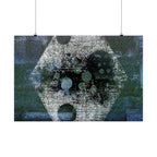 Abstract Geometric Matte Poster — Hexagon & Circles Art Print (Horizontal)