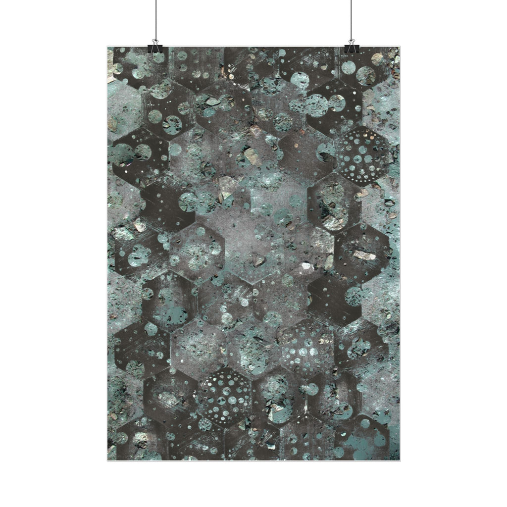 Abstract Geometric Hex Pattern Poster