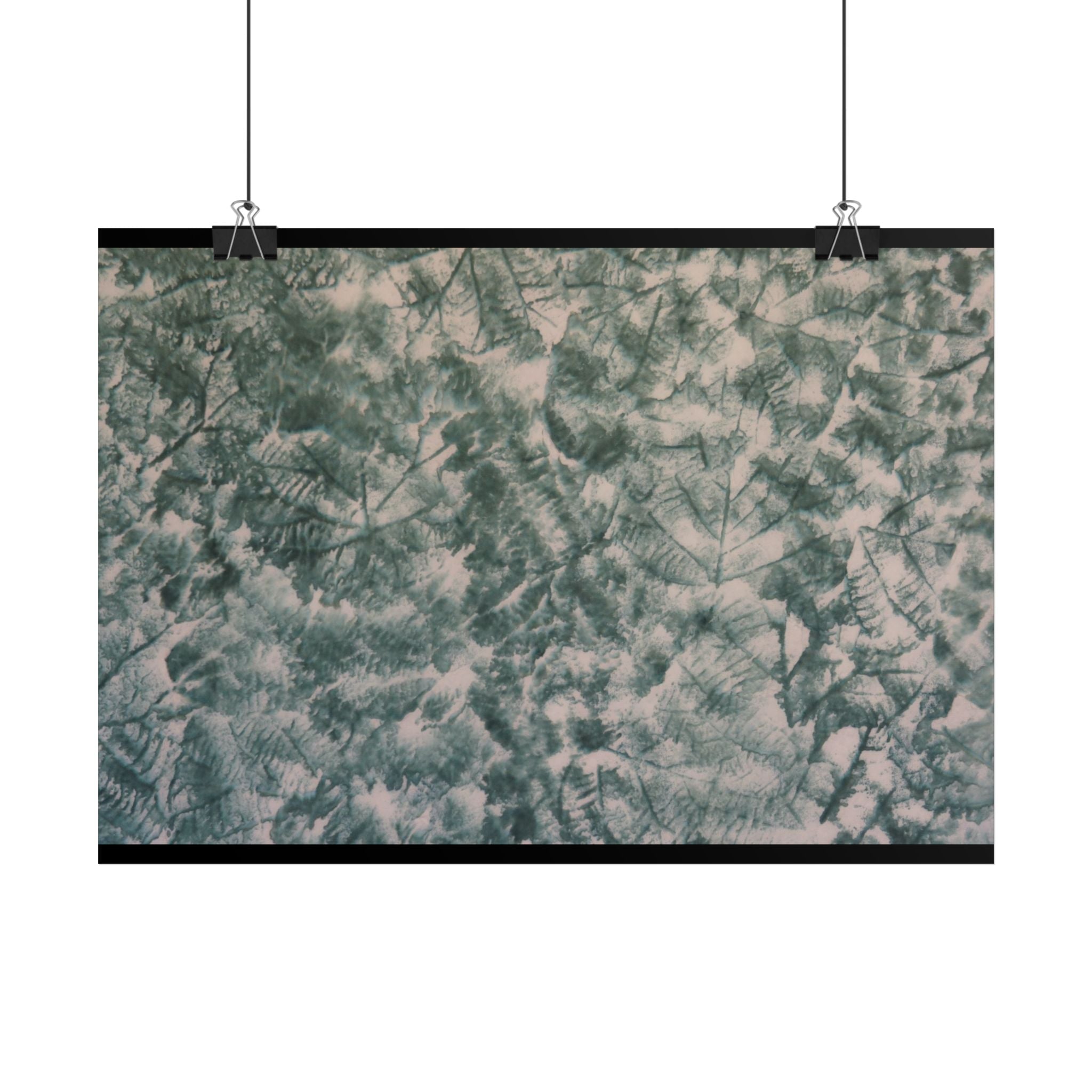 Abstracte groene tie-dye poster 