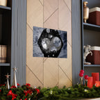 Abstract Celestial Hex Matte Poster — Moody Space Wall Art