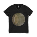 Lunar Phases V-Neck Tee — Minimal Moon Eclipse Graphic Shirt