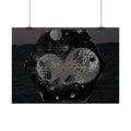 Horizontal Poster — Abstract Cosmic Hexagon Nightscape