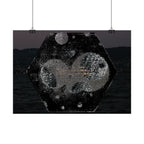 Horizontal Poster — Abstract Cosmic Hexagon Nightscape