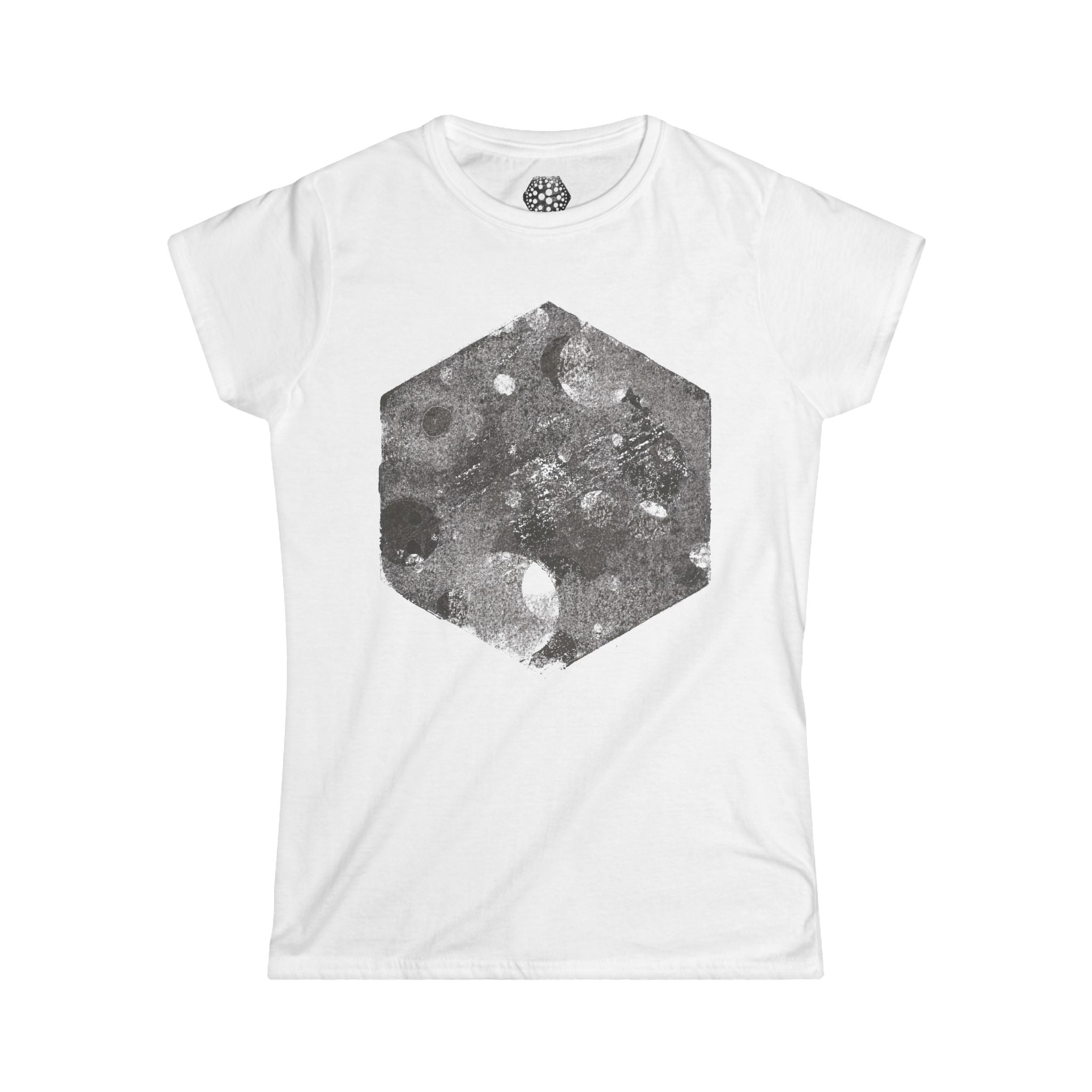 Moon Hex Tee — Vintage T-shirt met maanmotief voor dames 