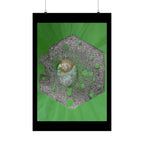 Hexagon Moss Orb Poster | Matte Vertical Botanical Wall Art