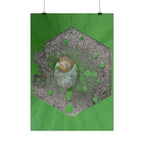 Hexagon Moss Orb Poster | Vertical Botanical Wall Art