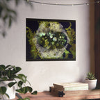 Abstract Green Bubbles Matte Poster — Horizontal Nature-Inspired Wall Art