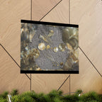 Matte horizontale poster — Abstracte muurdecoratie met water- en steentextuur 