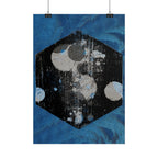 Abstracte kosmische zeshoek poster — Verticale muurdecoratie 