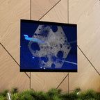 Abstract Blue Space Poster — Matte Horizontal Art Print