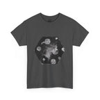Hex Moon Graphic Tee Design Hex20 — Distressed Space Cheese Vintage Astronomy T-Shirt