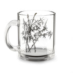 10oz Glass Mug with Bamboo Silhouette — Japanese Zen Tea Cup