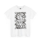 Hex Moon Graphic Tee — Distressed Space Cheese Vintage Astronomy T-Shirt