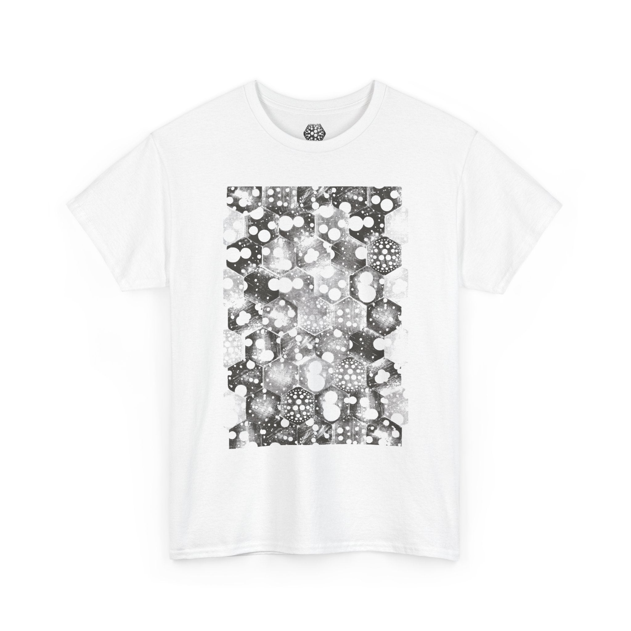 Hex Moon Graphic Tee — Distressed Space Cheese Vintage Astronomy T-Shirt