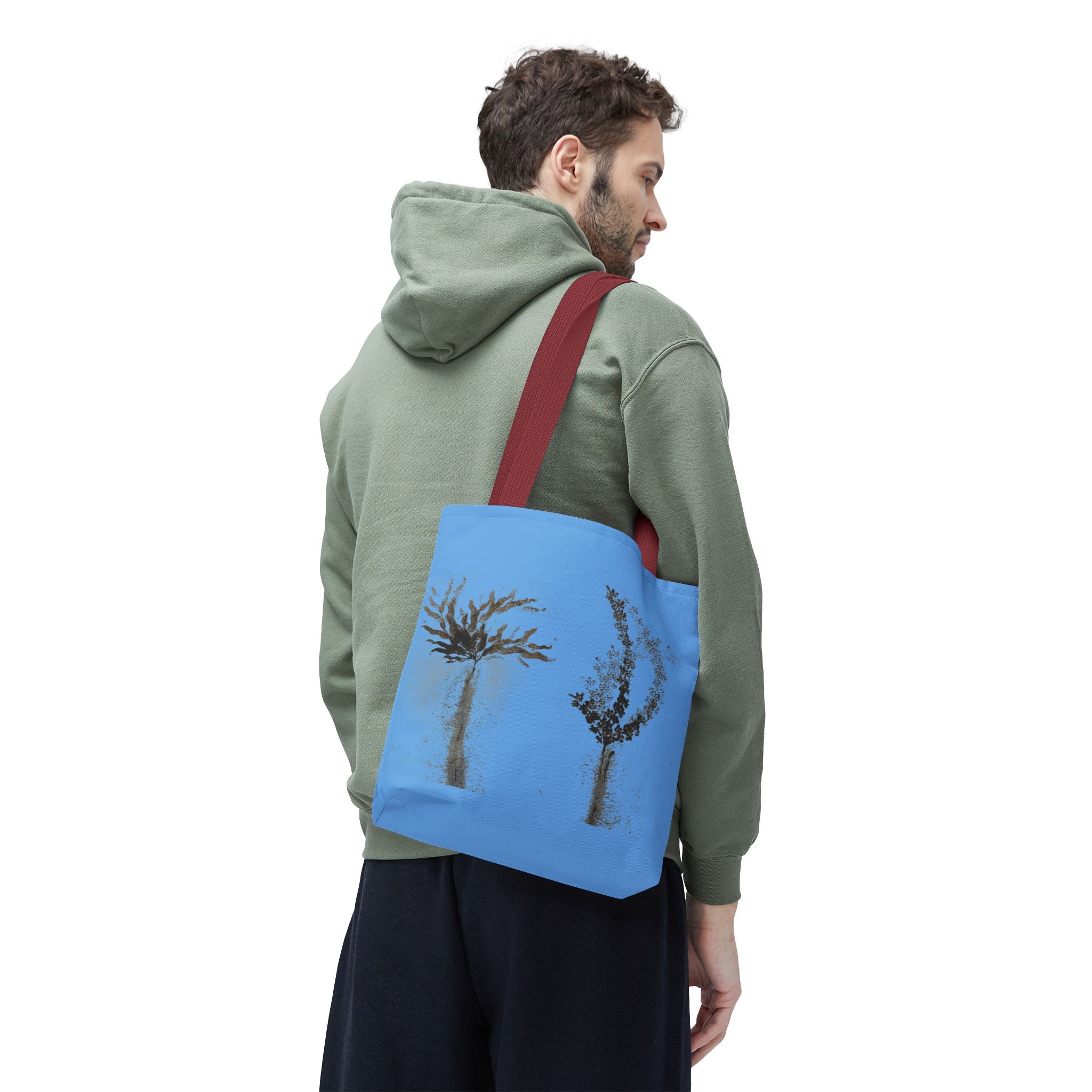 Botanical Sketch Tote Bag — Minimal Blue Wildflower Print