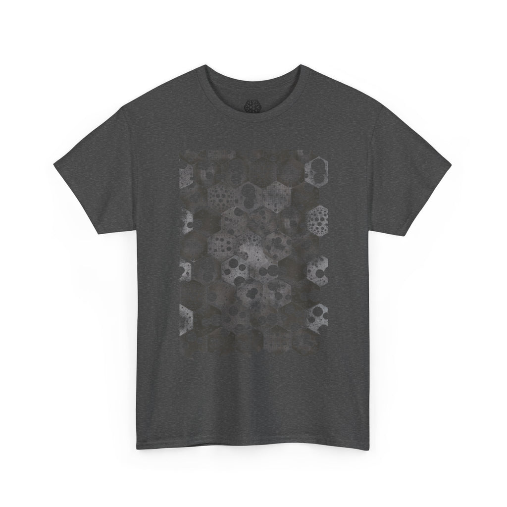 Hex Moon Graphic Tee — Distressed Space Cheese Vintage Astronomy T-Shirt