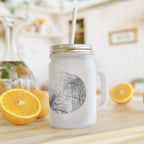 Mason Jar - Minimalistisch zwart boomsilhouet 