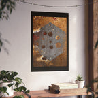 Industrial Rust Texture Matte Poster — Hex Metal Plate Wall Art