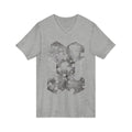 Hex Moon Graphic Tee Design Hex24 — Distressed Space Cheese Vintage Astronomy V-Neck T-Shirt