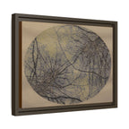 Ingelijst canvas met matte afwerking, nr. 19 — Reproductie van een houtsnijwerk van Twin Tree (Zwart, Metallic Titanium &amp; Casual Khaki) 
