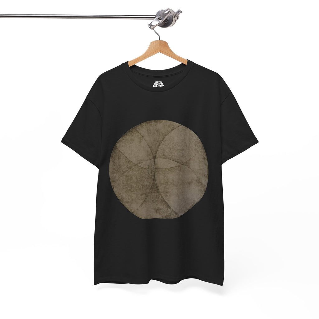 Celestial Moon Phase Tee — Earthy Vintage Circle Graphic T-Shirt