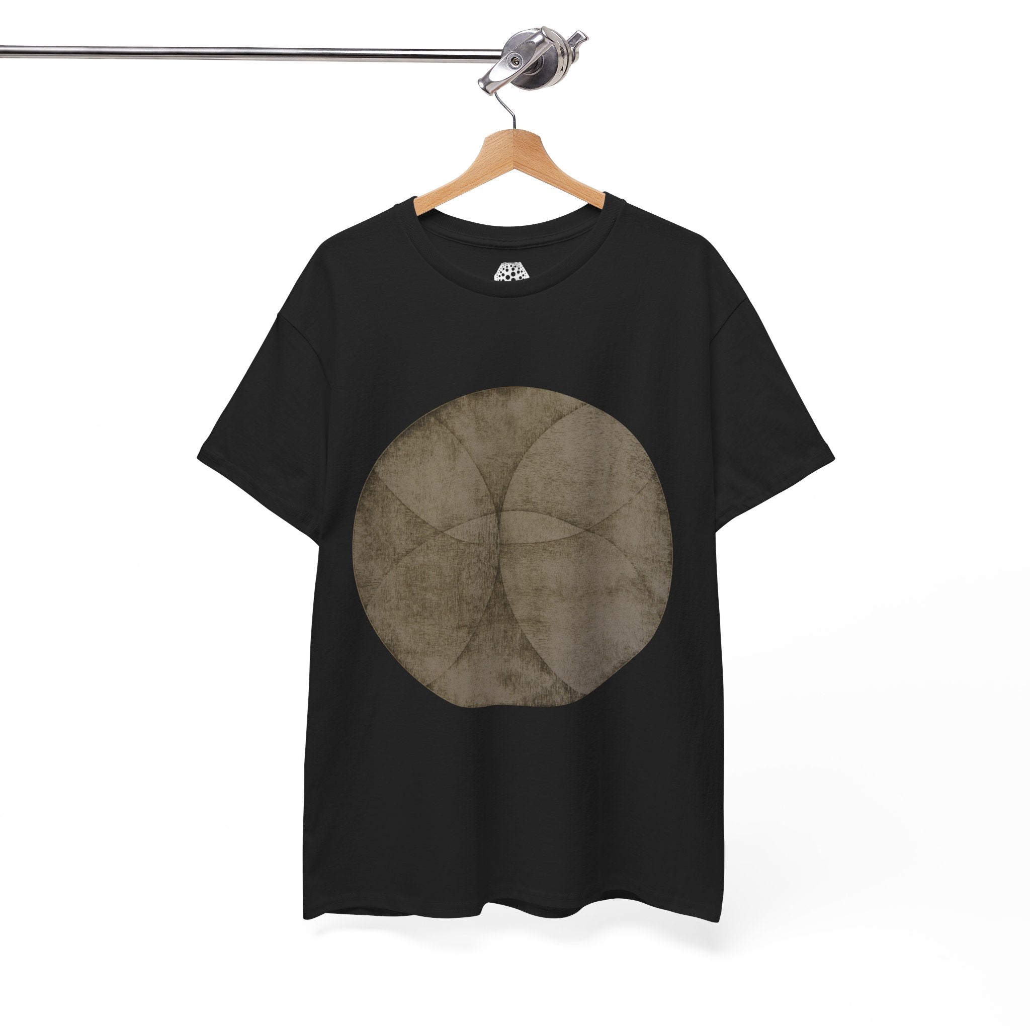 Celestial Moon Phase Tee — Earthy Vintage Circle Graphic T-Shirt