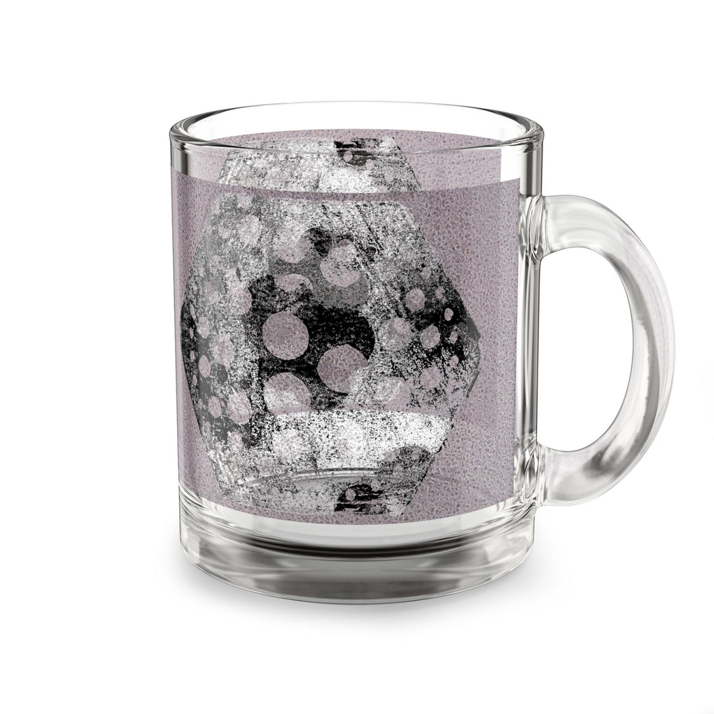 Abstract Geode Glass Mug – Purple Bubble Crystal Design, 10oz