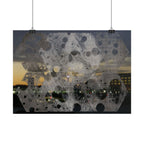 Abstract Urban Nightscape Poster — Horizontal Art Print