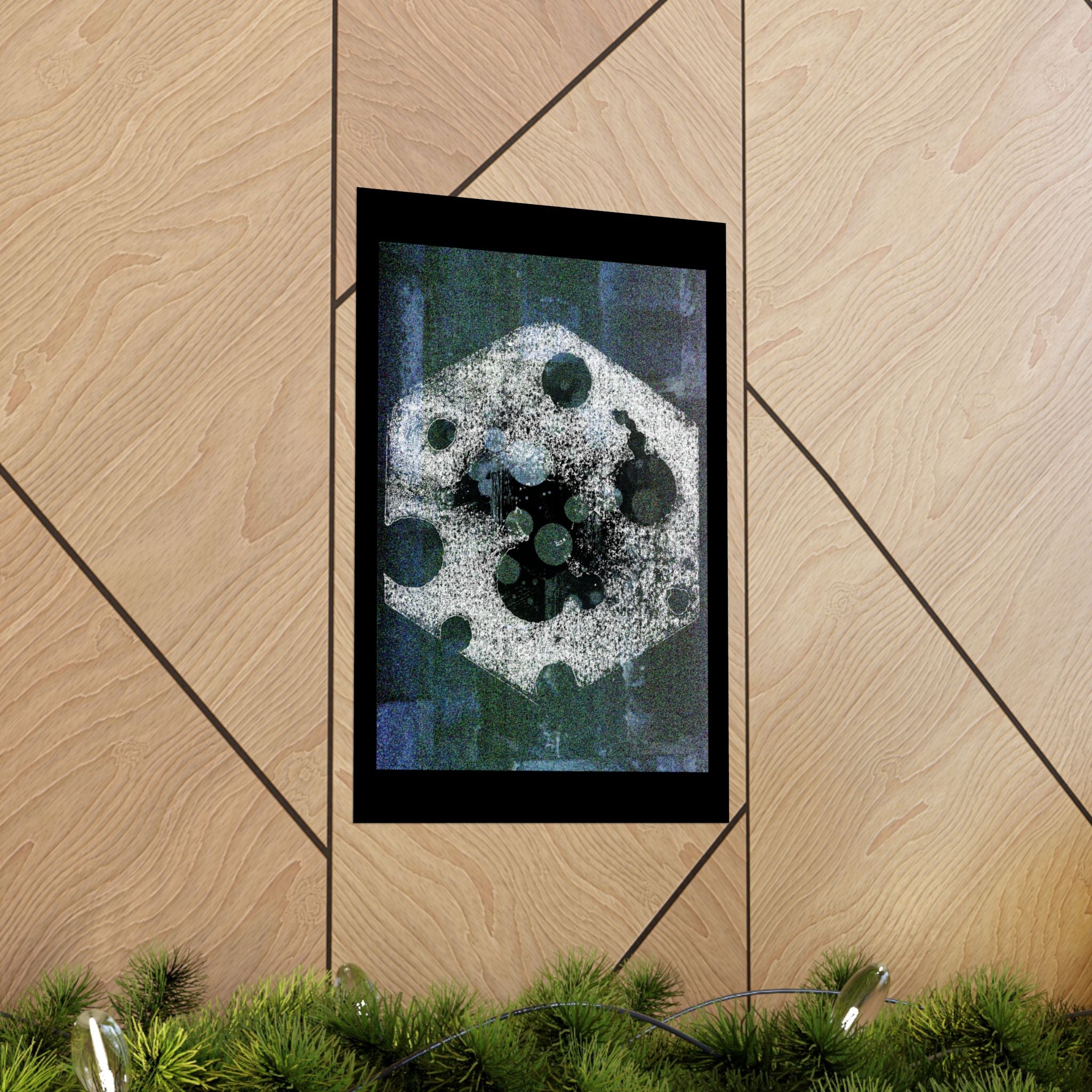 Abstracte poster met maanfasen — Matte verticale wanddecoratie 