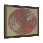 Abstract Botanical Circle Matte Canvas Framed Art — Multi‑Color - no 49