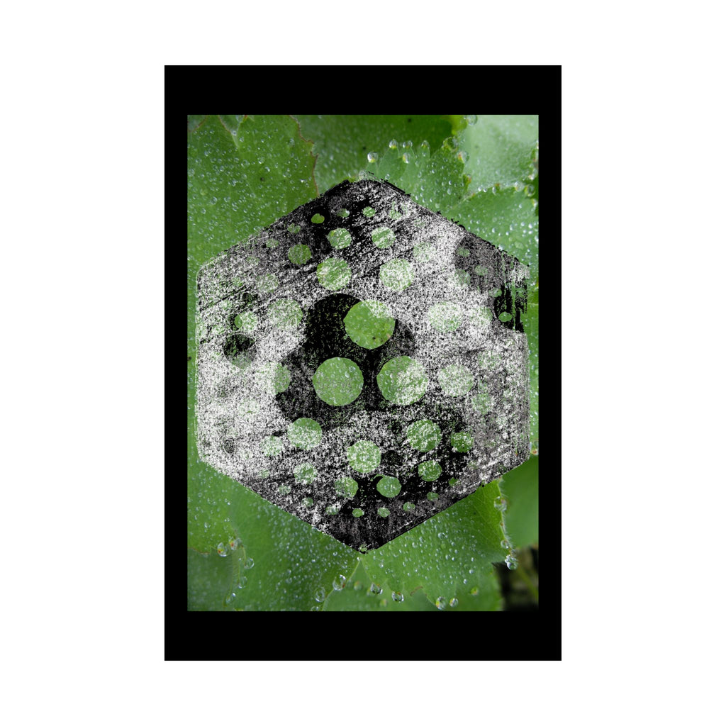 Matte Poster — Abstract Green Hexagon Botanical Print