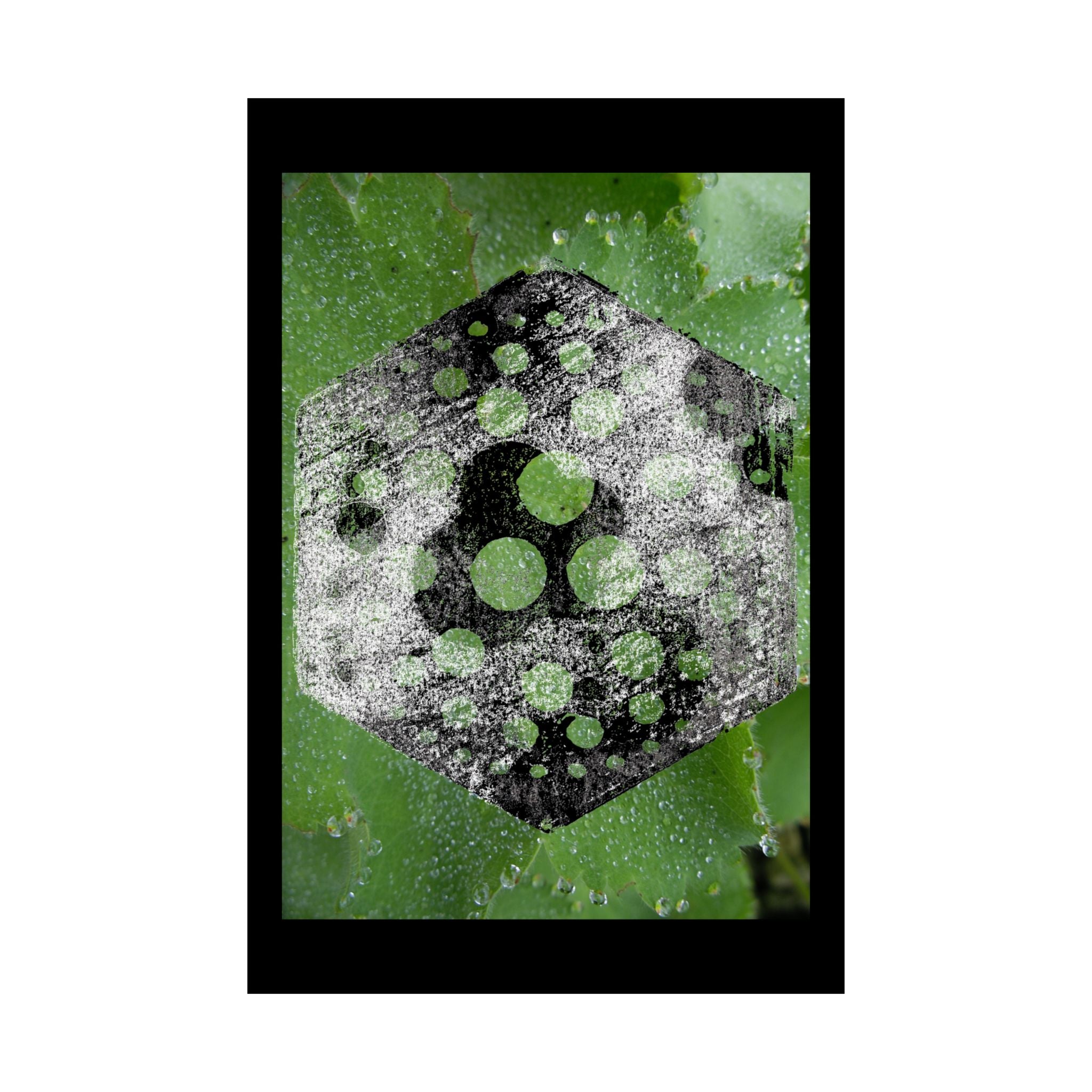 Matte Poster — Abstract Green Hexagon Botanical Print
