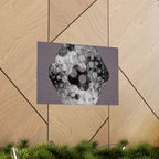 Abstract Hexagon Art Poster — Textured Geometric Matte Horizontal Print