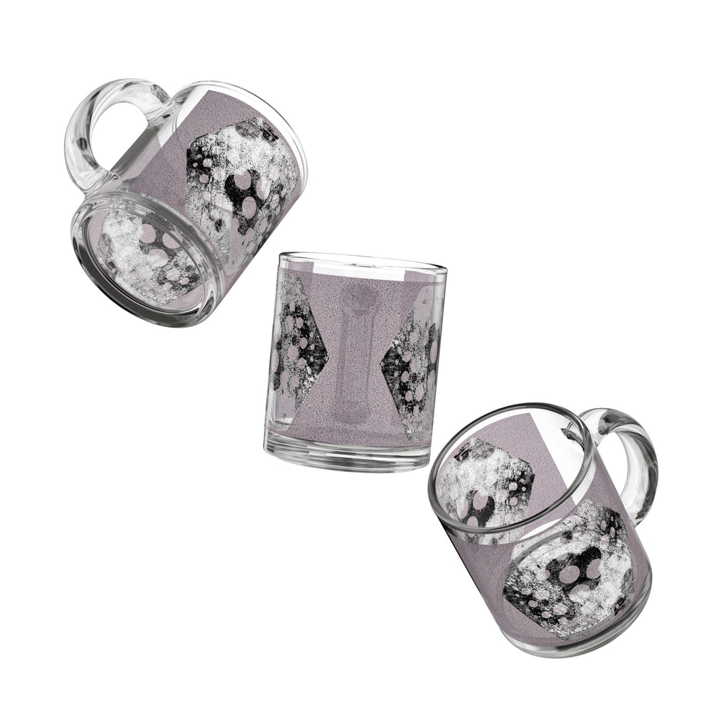 Abstract Geode Glass Mug – Purple Bubble Crystal Design, 10oz