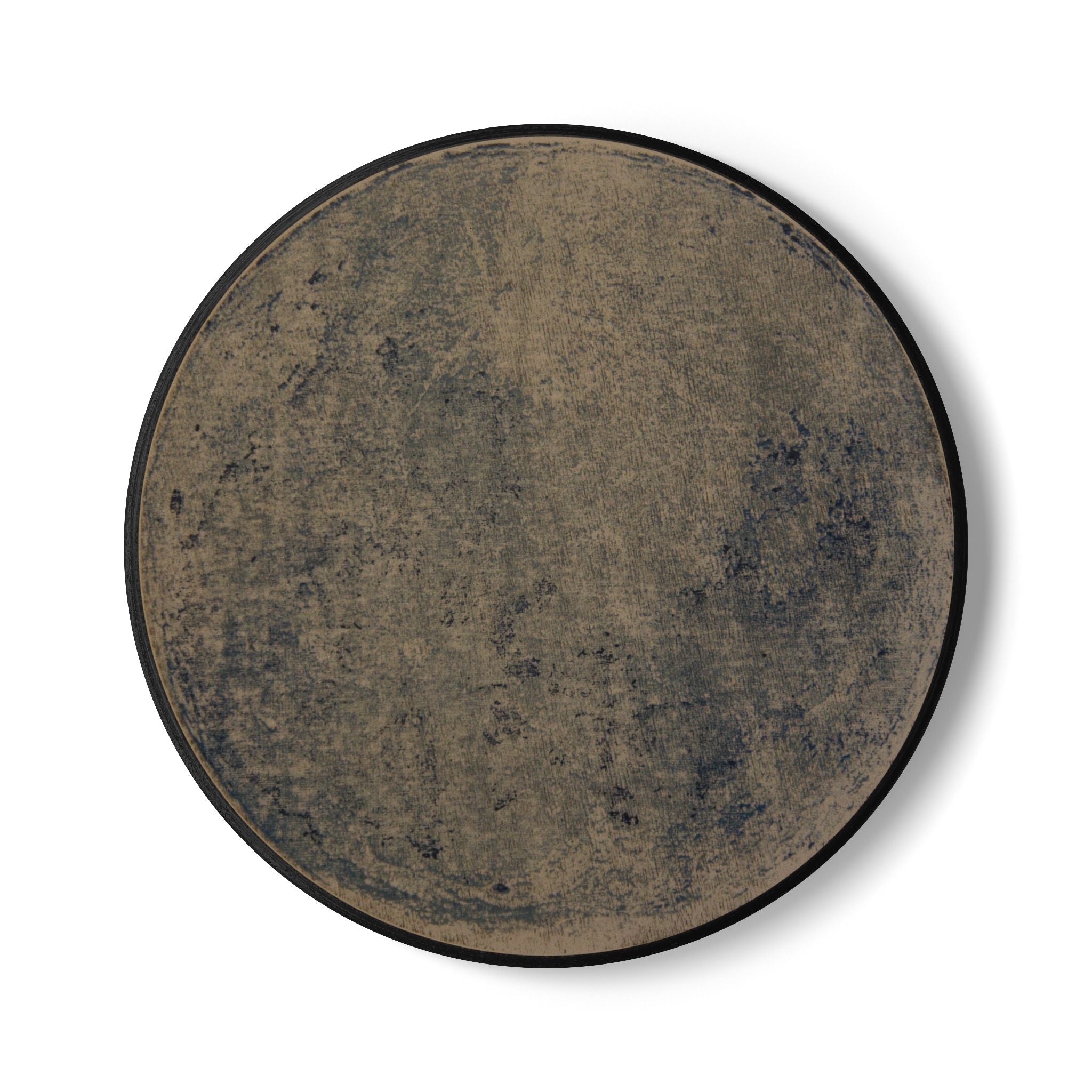 Rustic Vintage Ceramic Coaster – Weathered Stone Look with Cork Backing