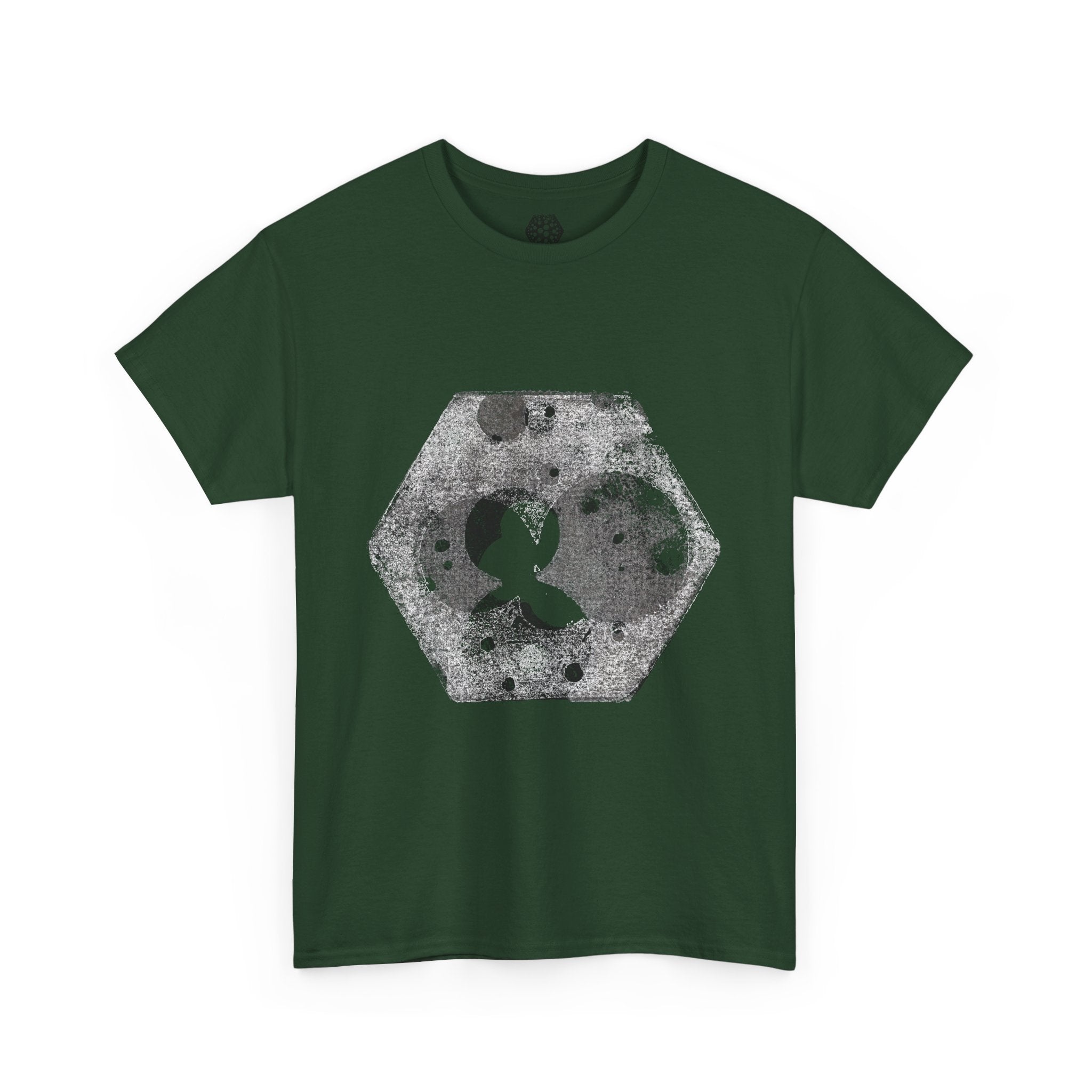 Hex Moon Graphic Tee — Distressed Space Cheese Vintage Astronomy T-Shirt