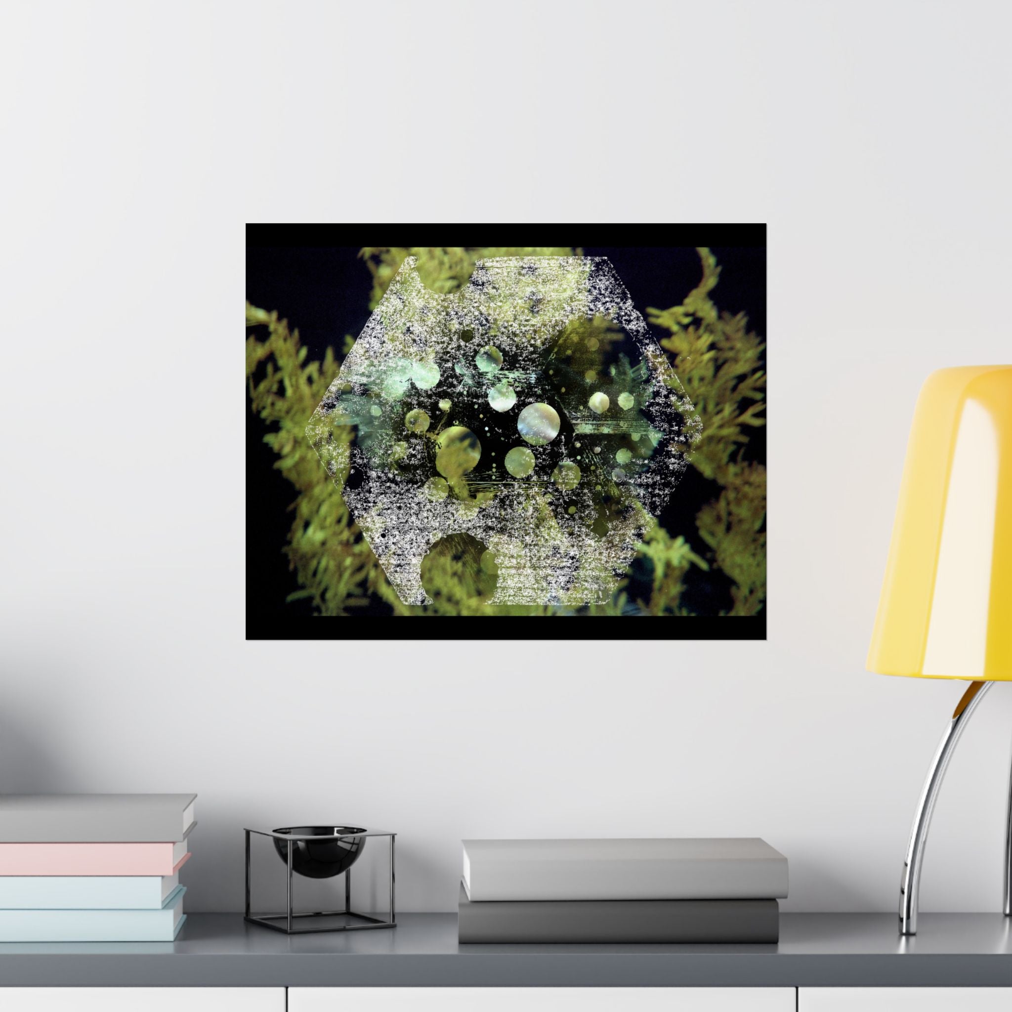 Abstract Green Geometry Matte Poster — Horizontal Wall Art