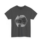 Hex Moon Graphic Tee Design Hex30 — Distressed Space Cheese Vintage Astronomy T-Shirt