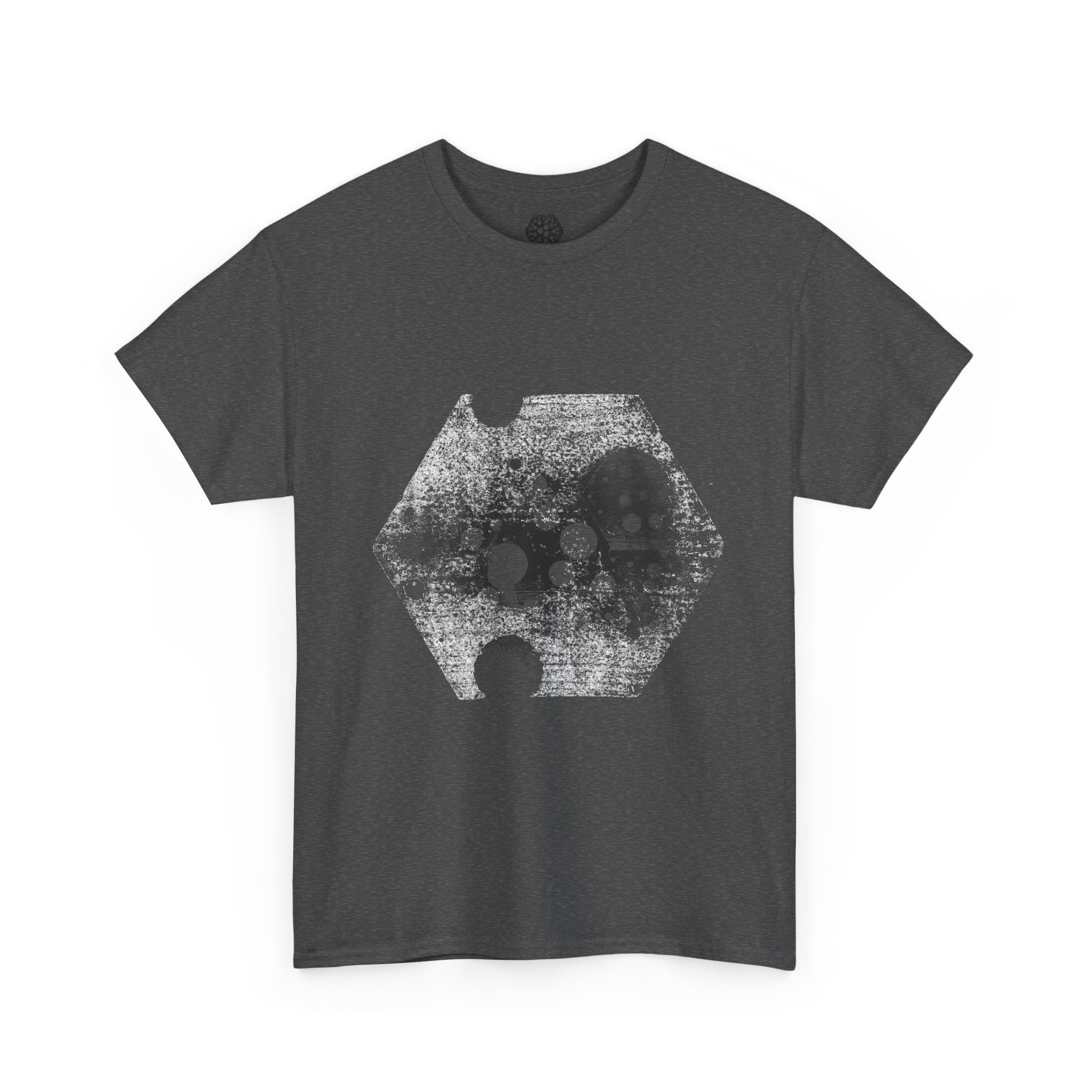 Hex Moon Graphic Tee — Distressed Space Cheese Vintage Astronomy T-Shirt