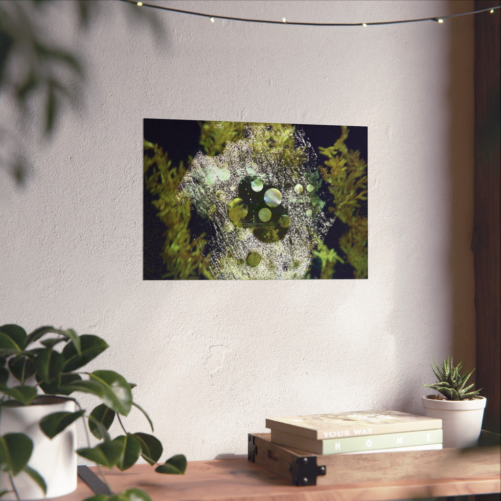 Abstracte natuurcollage, matte horizontale poster 