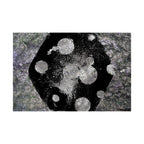 Abstract Galaxy Matte Poster — Black & Silver Cosmic Art (Horizontal)