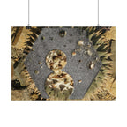 Abstracte geode collage horizontale poster | Muurdecoratie met minerale textuur 