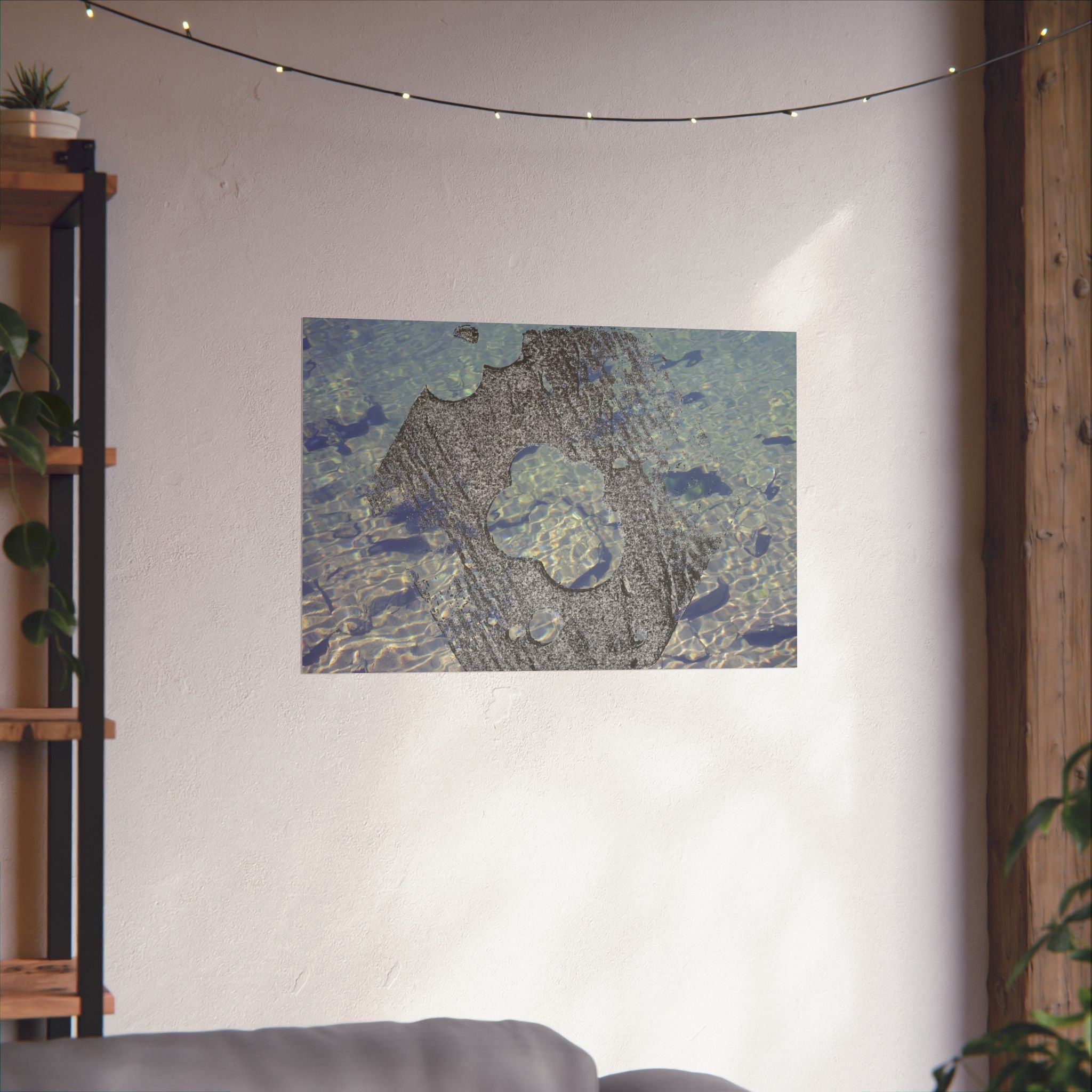 Abstracte oceaantextuur poster | Matte horizontale poster 