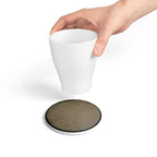 Minimal Taupe Ceramic Coaster — Neutral Modern Drink Coaster