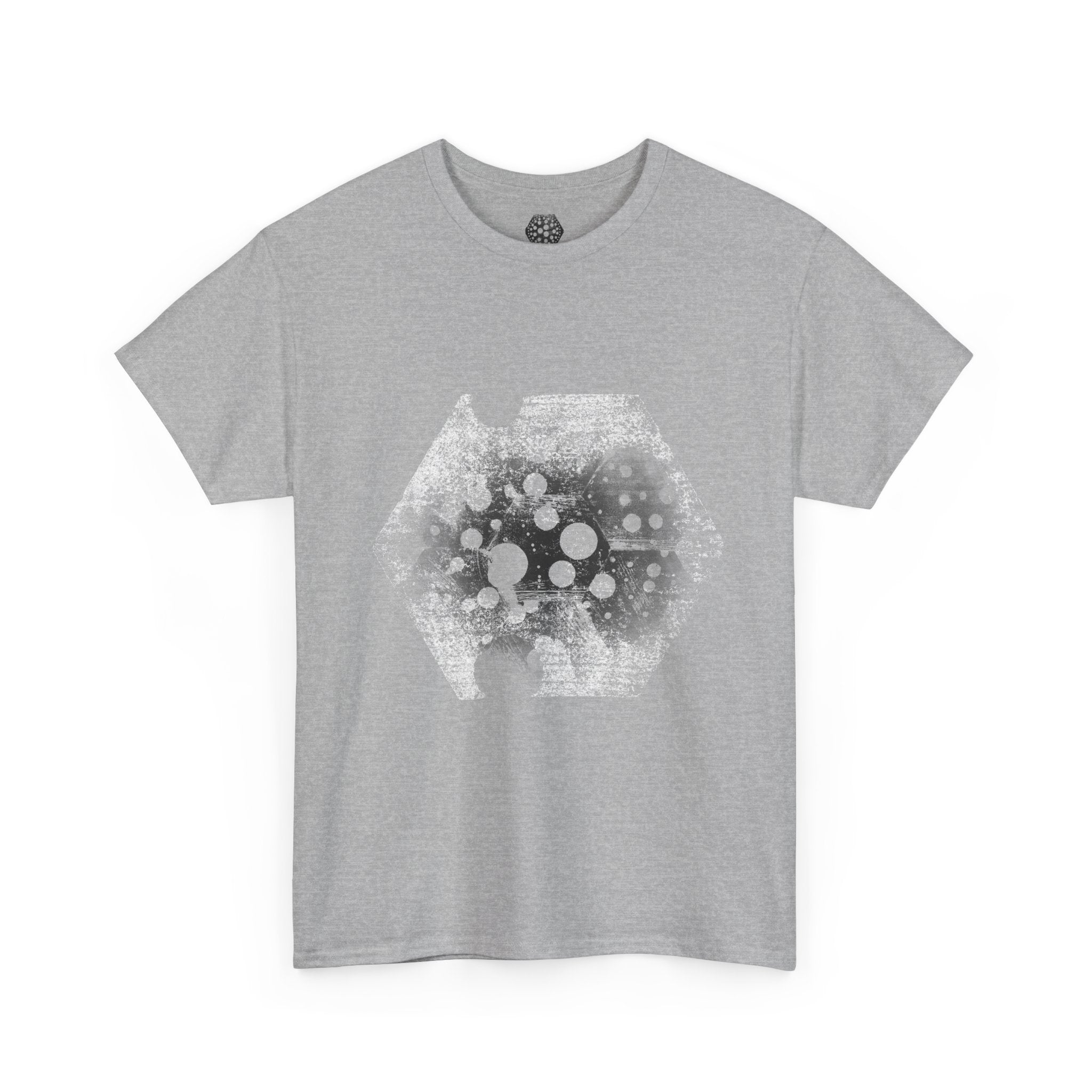 Hex Moon Graphic Tee — Distressed Space Cheese Vintage Astronomy T-Shirt