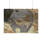 Abstract Earth Tone Hexagon Poster orizontal Poster | Geometric Wall Art
